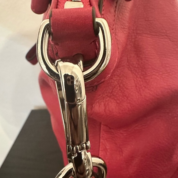 The Coach 18641 Madison Leather Lindsey Satchel Shoulder Bag in Saffron/Fuchsia - Picture 12 of 12